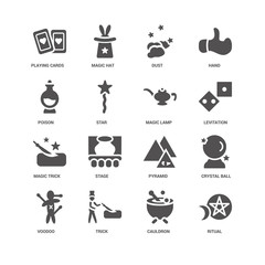 Ritual, Star, Playing cards, Magic hat, Crystal ball, Pyramid, S