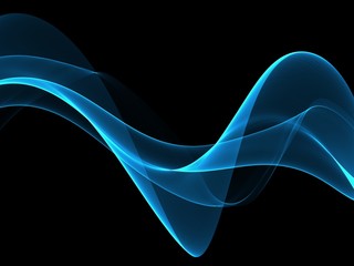  Abstract blue flow wave background