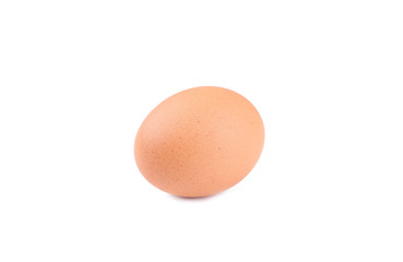 Chicken egg on a white background.