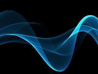  Abstract blue flow wave background