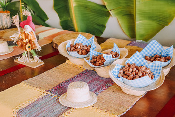 Scarecrow and peanut junina party