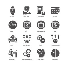 Pie chart, 24/7, Watch, Save time, Time manager, Time, Employees