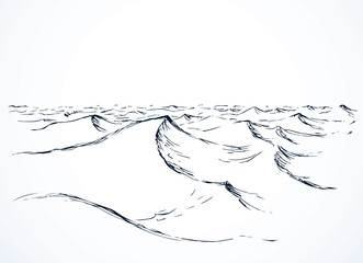 Waves. Vector drawing