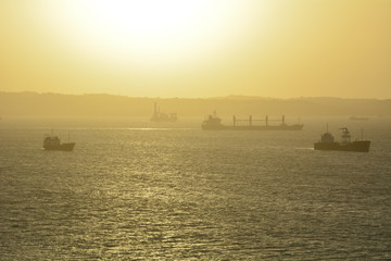 Fototapeta premium Panama Harbour Sunset