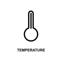 temperature sign simple line icon