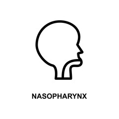 nasopharynx simple line icon