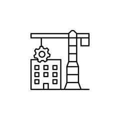 building, business development icon. Element of growth hacking icon. Thin line icon for website design and development, app development. Premium icon