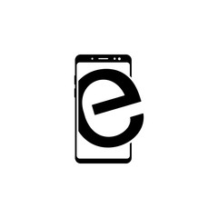 smartphone, internet browser vector icon for websites and mobile minimalistic flat design