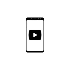 smartphone media player vector icon for websites and mobile minimalistic flat design