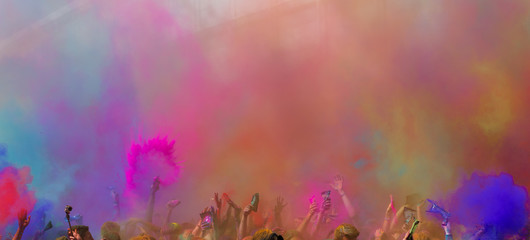 Fototapeta na wymiar Eastern Festival of Holi colors festival