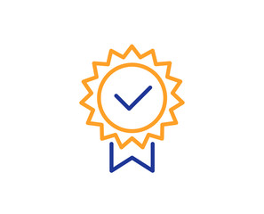 Certificate line icon