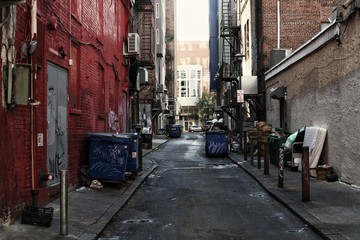 Fototapeta na wymiar City alley way.