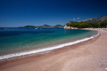 Fototapeta na wymiar beach and sea near Budva Montenegro