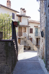 Tora Castle, between the stairs, climbs up and down, its beauty of an old country. Lake Turano,...