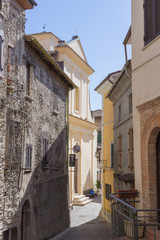 Tora Castle, between the stairs, climbs up and down, its beauty of an old country. Lake Turano,...