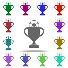 cup and soccer ball icon. Elements of Football in multi color style icons. Simple icon for websites, web design, mobile app, info graphics
