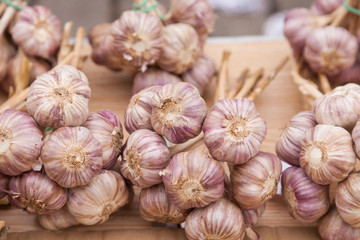 Bunch of garlic, natural and healthy food