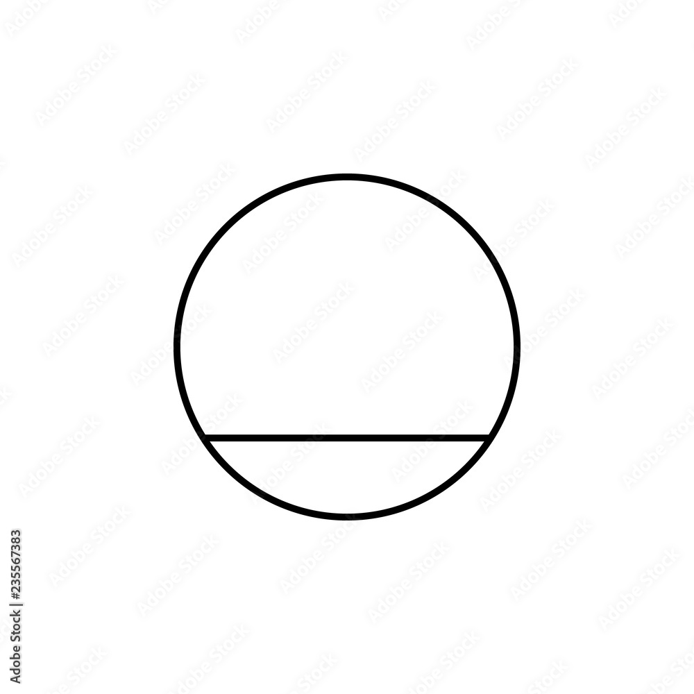 Poster circle with level icon. element of simple icon. thin line icon for website design and development, a