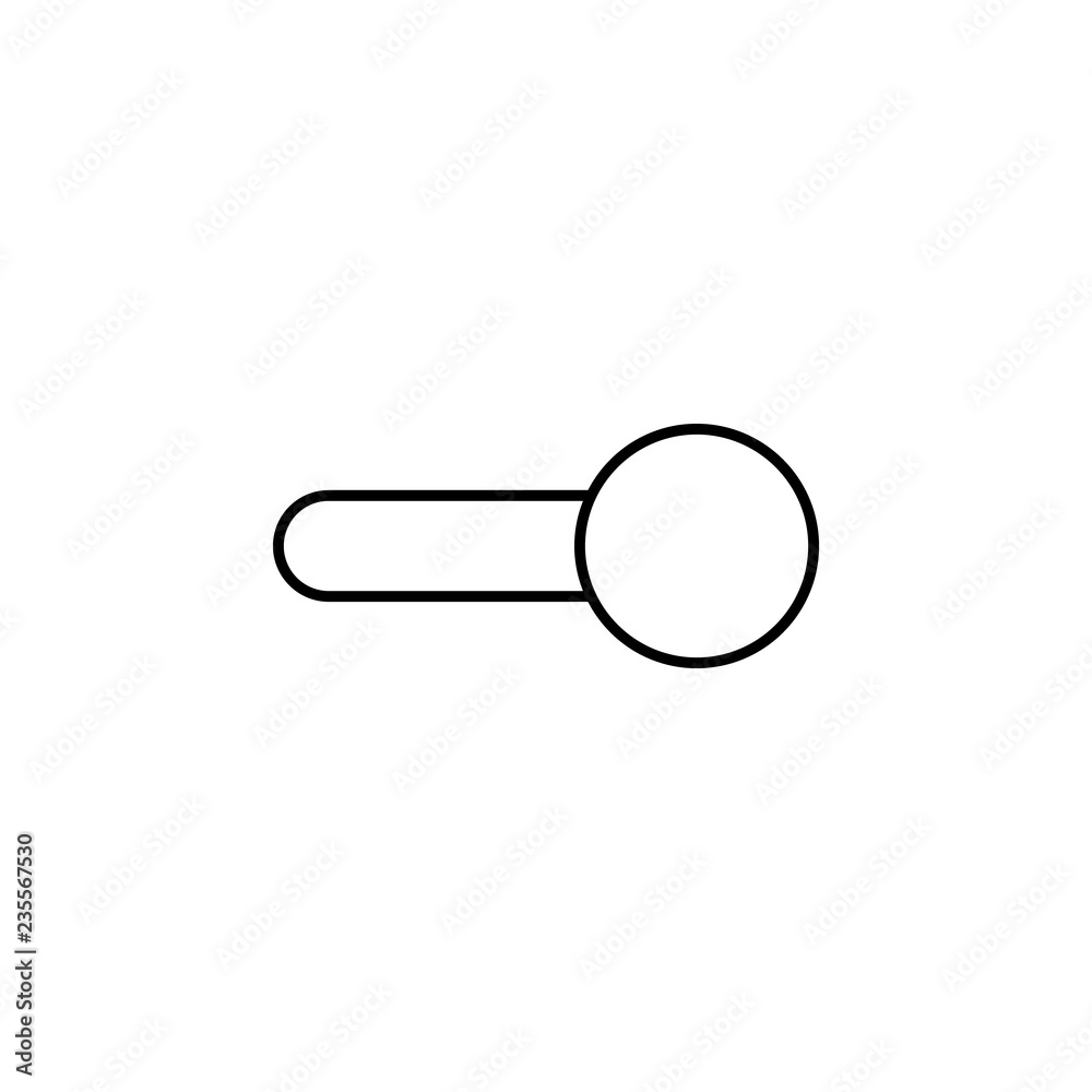 Poster door handle icon. element of simple icon. thin line icon for website design and development, app dev