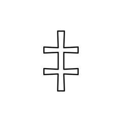 sign of cross with stripes icon. Element of simple icon. Thin line icon for website design and development, app development. Premium icon
