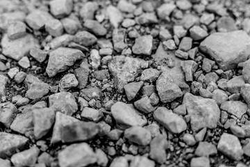 Pebbles on the beach of Lake Turano, Lazio, Italy.