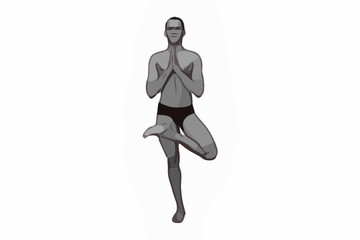 man in yoga pose