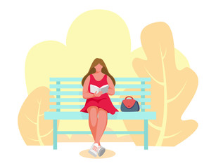 Girl sitting on a bench