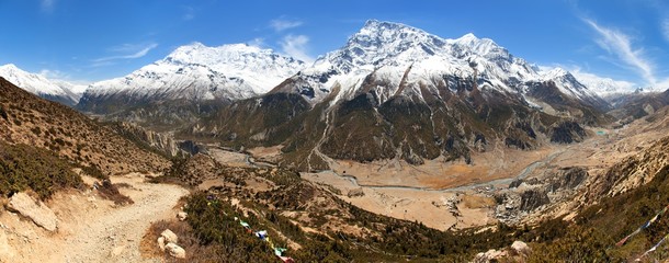 Mount Annapurna range, Nepal himalayas mountains