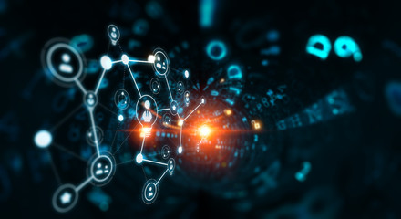 Social communication and networking. Mixed media