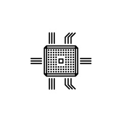 cpu, gpu, microprocessor icon. Element of crypto currency icon for mobile concept and web apps. Outline cpu, gpu, microprocessor icon can be used for web and mobile
