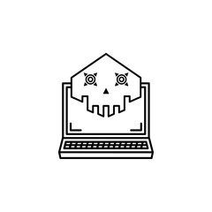 hacker, trojan, virus icon. Element of crypto currency icon for mobile concept and web apps. Outline hacker, trojan, virus icon can be used for web and mobile