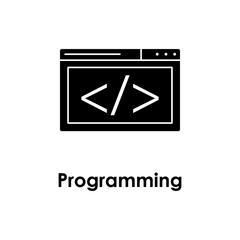 web browser, coding icon. Element of business icon with description. Glyph icon for website design and development, app development. Premium icon