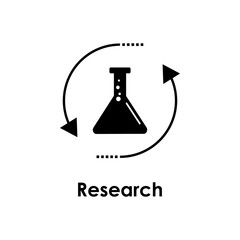 flask, arrow, circle icon. Element of business icon with description. Glyph icon for website design and development, app development. Premium icon