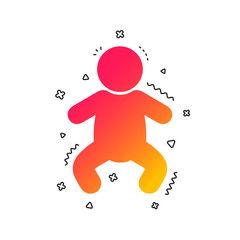 Baby infant sign icon