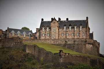 Edinburgh Castle On A Cloudy Scottish Day