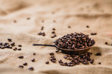 Coffee beans in a pot