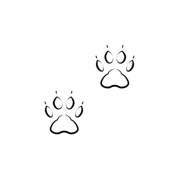 Dog tracks icon. Element of animal track for mobile concept and web apps. Hand drawn Dog tracks icon can be used for web and mobile