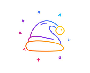 Fototapeta premium Santa hat line icon
