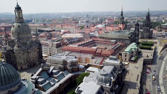 Aerial Helicopter Views Dresden 