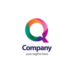 Obraz premium Q Company Logo Vector Template Design Illustration