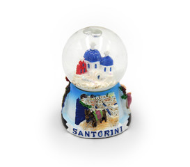 santorini snowball on white background.