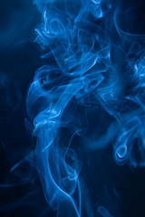 Obraz premium Abstract blue smoke swirls