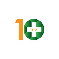 Fototapeta premium 10 Year Anniversary Vector Template Design Illustration
