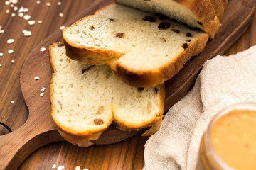 healthy whole wheat kernels sliced bread at 45 degrees