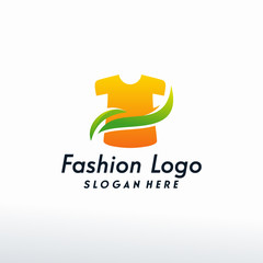 Cloth Shirt logo designs concept vector, Fashion logo designs with swoosh logo