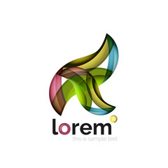 Geometric abstract business icon template, smooth shape