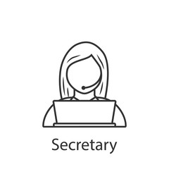 Secretary icon. Element of profession avatar icon for mobile concept and web apps. Detailed Secretary icon can be used for web and mobile