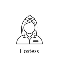Hostess icon. Element of profession avatar icon for mobile concept and web apps. Detailed Hostess icon can be used for web and mobile
