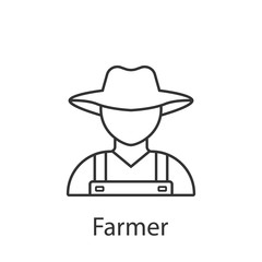 Farmer icon. Element of profession avatar icon for mobile concept and web apps. Detailed Farmer icon can be used for web and mobile