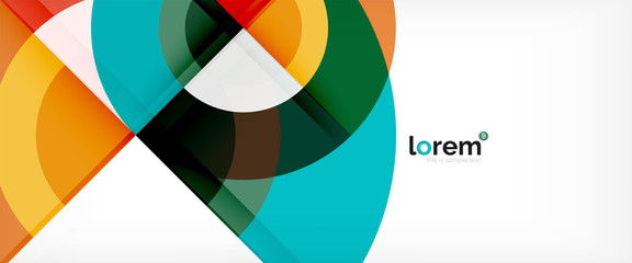 Obraz premium Multicolored round shapes abstract background